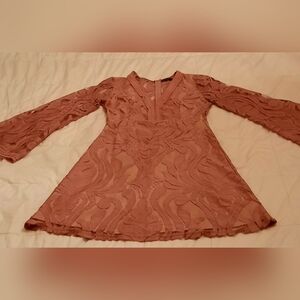 Lace Dress, Size Large, Bell Sleeve Vneck